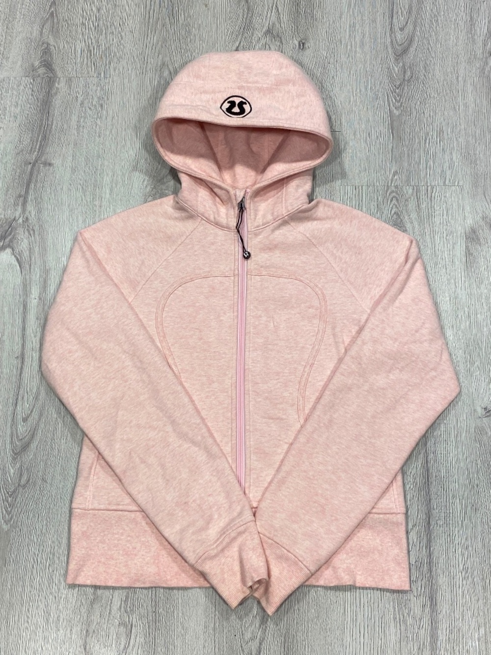 Lululemon Scuba Full-Zip Hoodie Pink Heathered Size 10